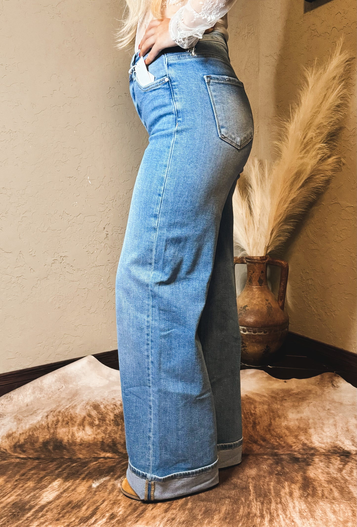 High Rise Wide Leg Jeans