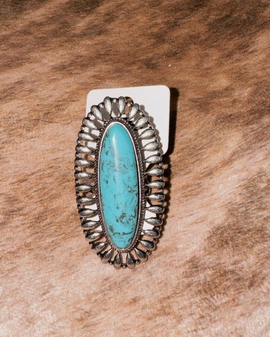 Concho Stone Adjustable Ring